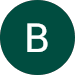 A green circle with the letter b in it.